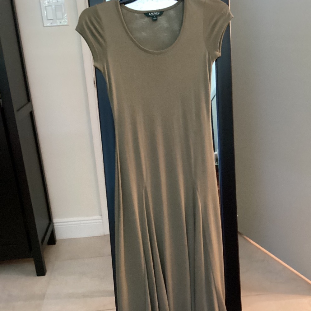 Ralph Lauren,  Size Small,  Olive Green,  MIDI Length